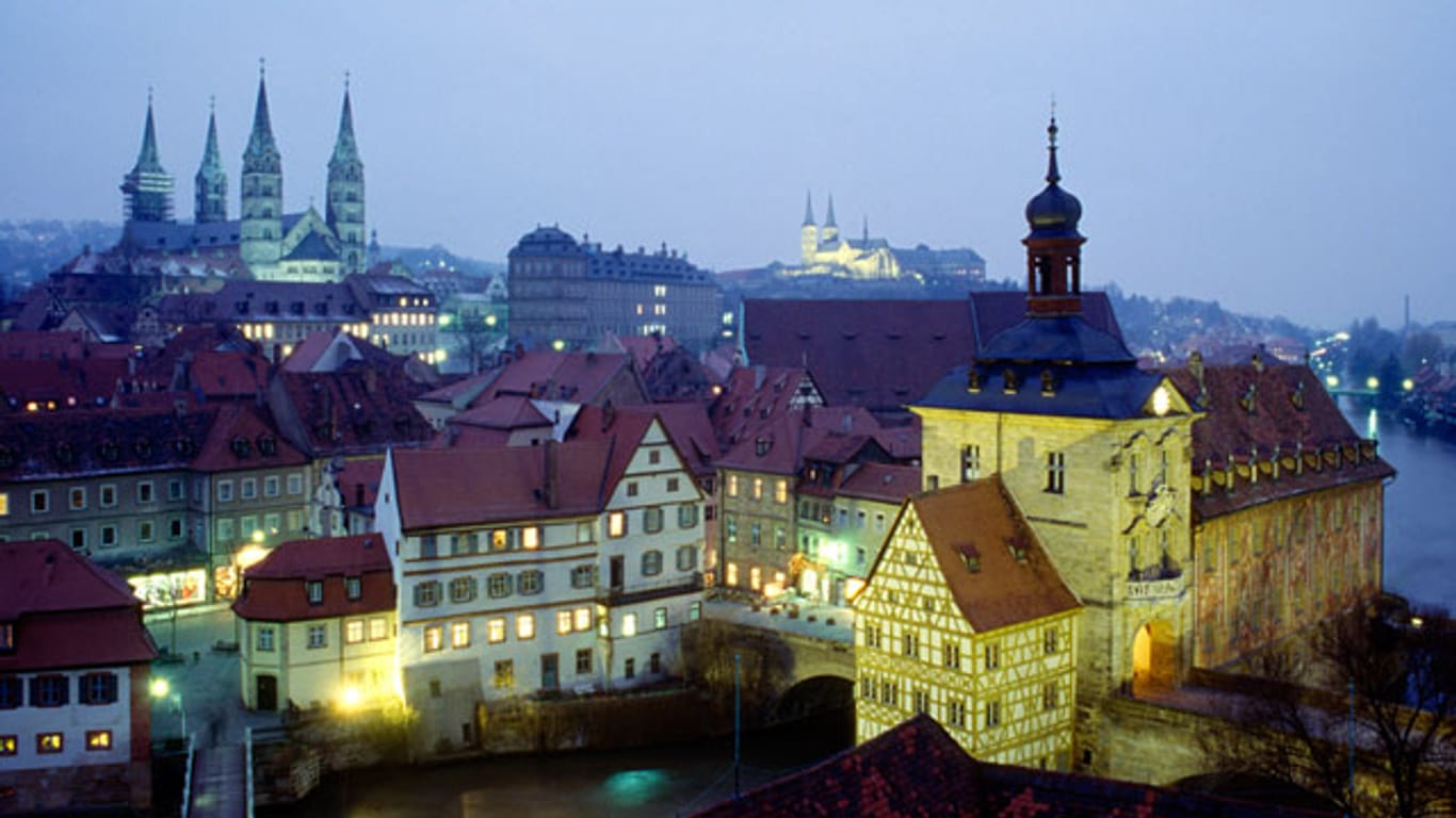 Altstadt von Bamberg, Rathaus und Dom - hier wird deutschlandweit am meisten Strom verbraucht