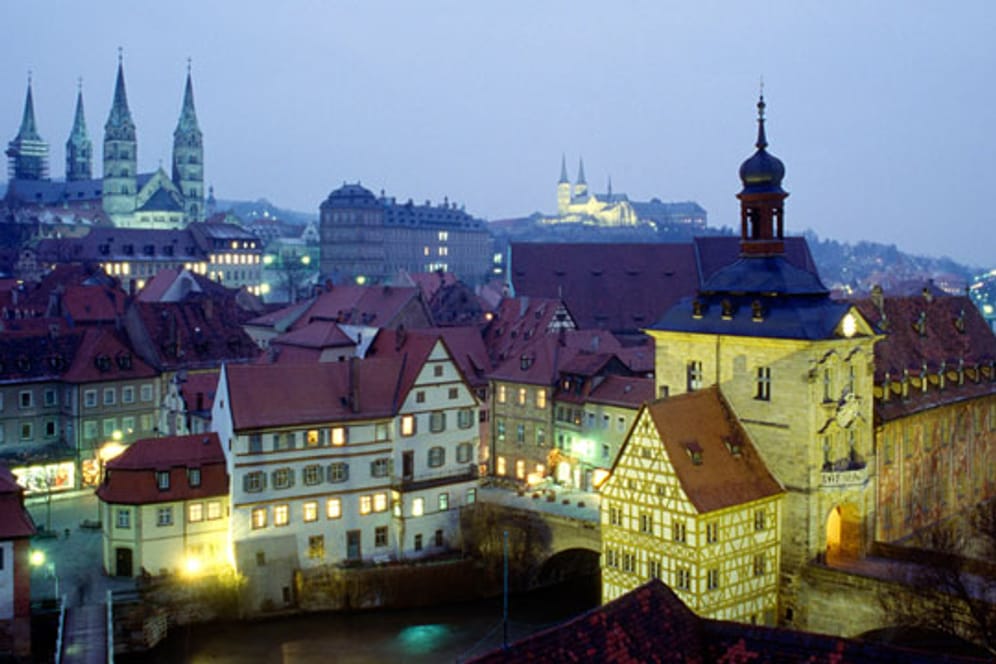 Altstadt von Bamberg, Rathaus und Dom - hier wird deutschlandweit am meisten Strom verbraucht