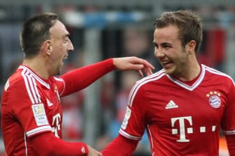 Gute Laune bei Mario Götze (re.) und Franck Ribéry: Sie sind die Top-Verdiener beim FC Bayern.