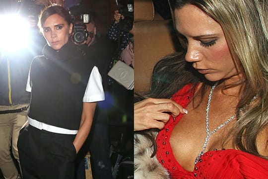 Heute zeigt Victoria Beckham nur noch wenig Oberweite. Vor einigen Jahren war das anders...