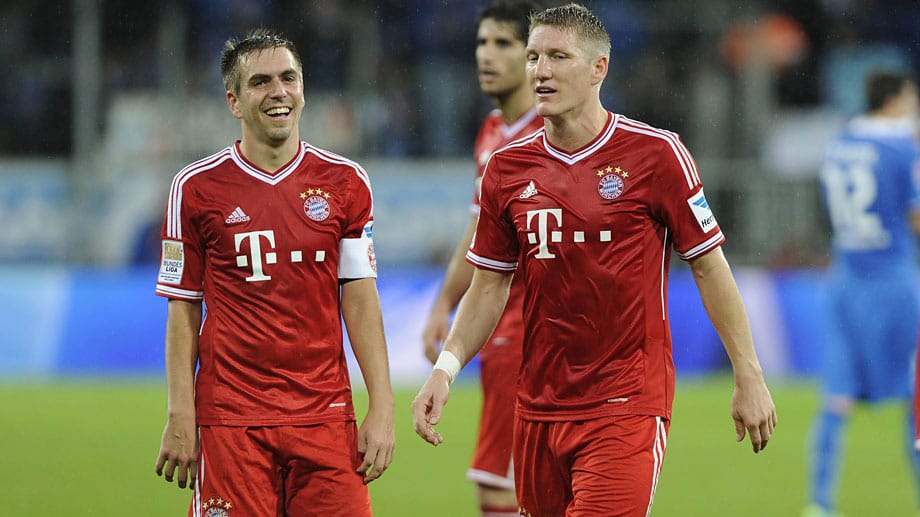 Philipp Lahm und Bastian Schweinsteiger harmonieren gut im Mittelfeld. Philipp Lahm und Bastian Schweinsteiger harmonieren gut im Mittelfeld.