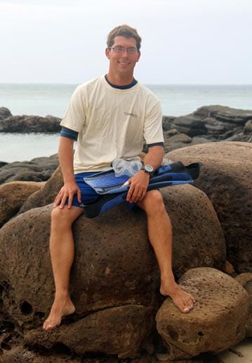 Meeresbiologe mit Faible für Südseefische: Der Amerikaner Dan kümmert sich auf Fidschi um den Schutz des Meeres und taucht mit Touristen.