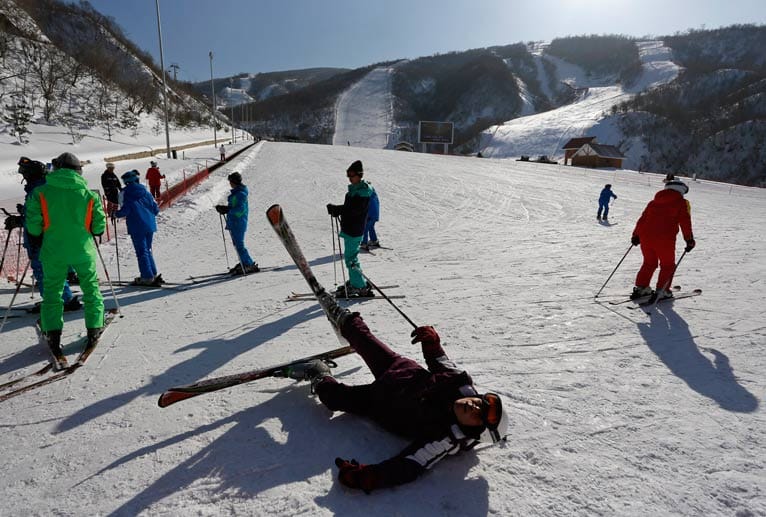 Die Anlage wurde hauptsächlich gebaut, um chinesische Touristen ins Land zu holen. Ansonsten trifft man in Nordkorea kaum Menschen aus dem Ausland.