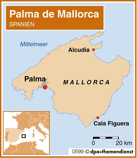 Palma de Mallorca ist die Hauptstadt von Mallorca und liegt im Westen der Insel.