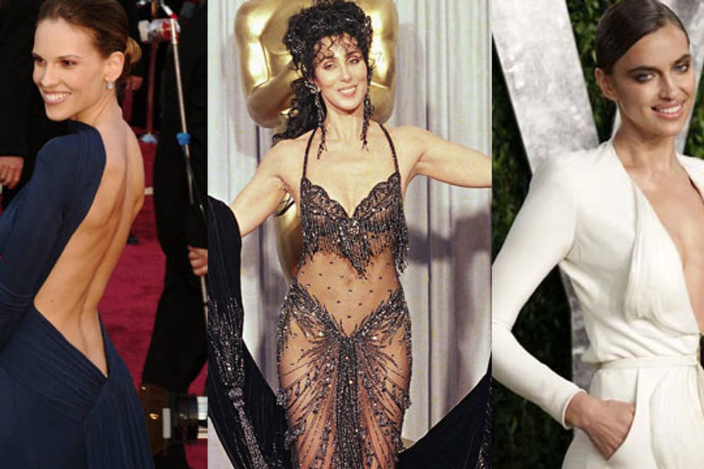 Hilary Swank, Cher und Irina Shayk zogen mit ihren freizügigen Oscar-Outfits die Blicke auf sich.