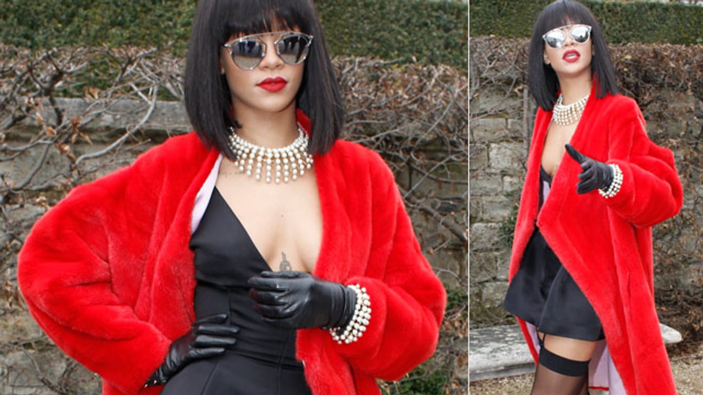 Rihanna: Bei der Dior-Schau in Paris zog die Sängerin alle Blicke auf sich.