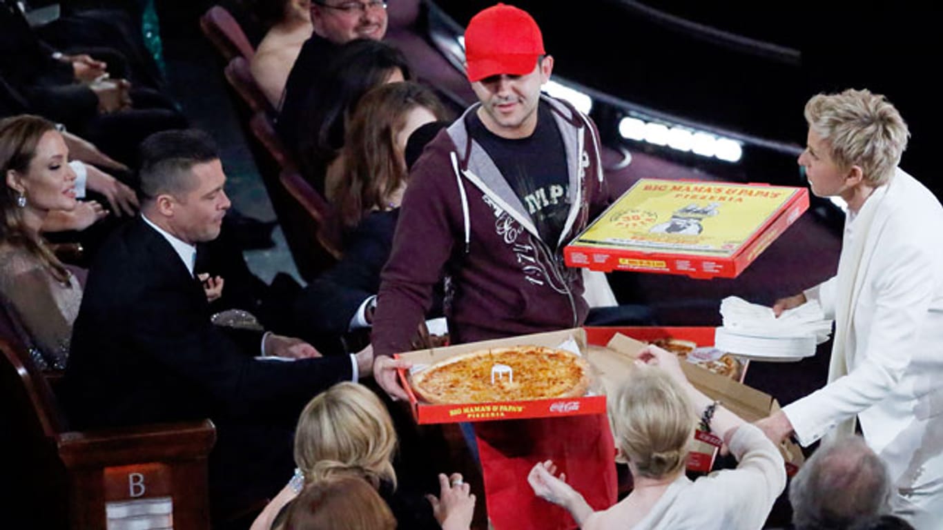 Oscar-Verleihung 2014: Pizzabote Edgar sorgte für Aufsehen.