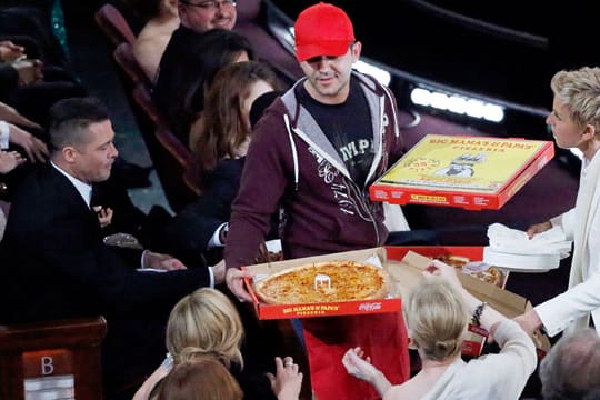 Oscar-Verleihung 2014: Pizzabote Edgar sorgte für Aufsehen.