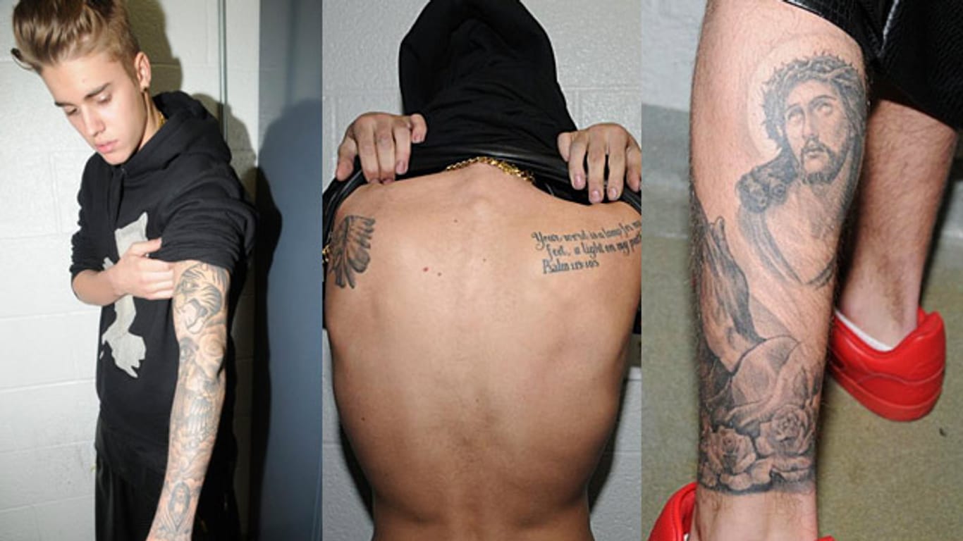 Justin Bieber hat ein Faible für Tattoos mit christlichen Motiven.