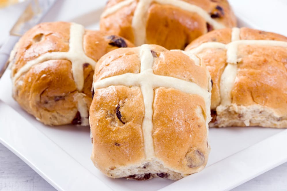 Hot Cross Buns werden in England traditionell an Ostern gegessen