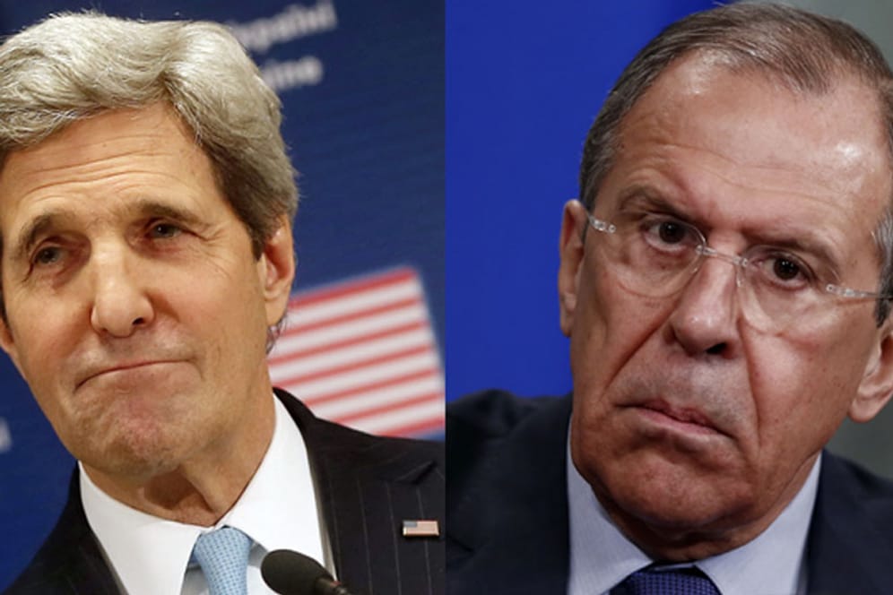 John Kerry und Sergej Lawrow, Außenminister der USA und Russlands