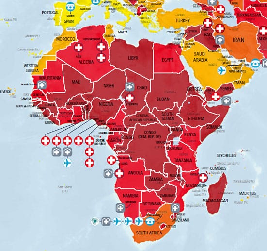 In Afrika ist das Gesundheitsrisiko am höchsten.
