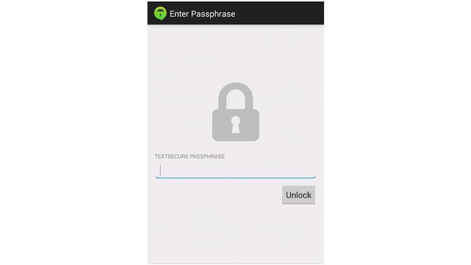 Die Nachrichten auf dem eigenen Smartphone sind in Textsecure durch ein Passwort geschützt.