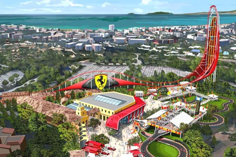 So soll das "Ferrari Land" nach der Fertigstellung aussehen.