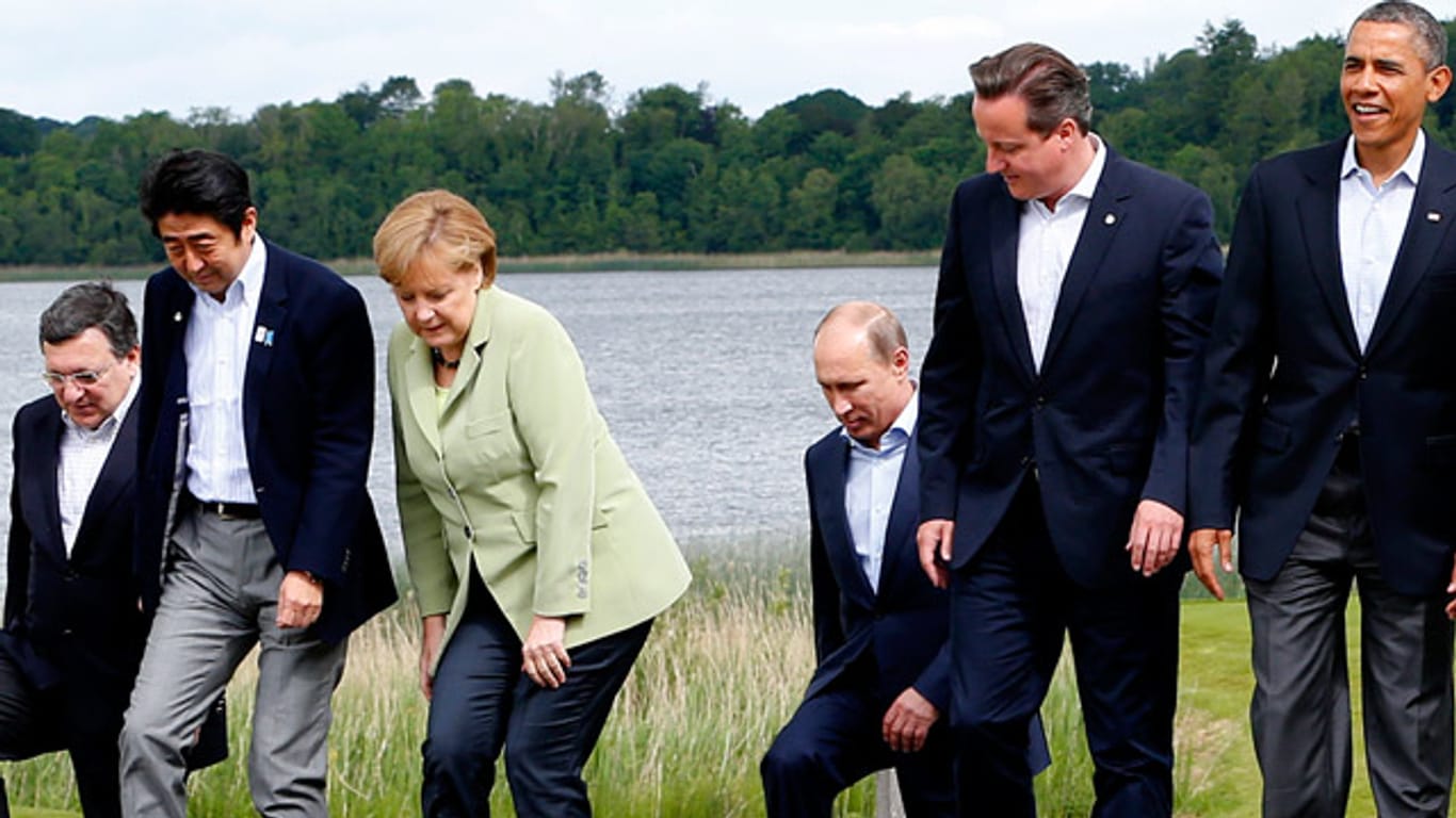 Die Chefs der G8-Staaten auf ihrem Gipfel in Nordirland