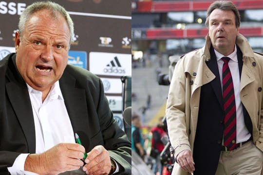 Harald Stenger (li.) ist wütend: Eintracht-Boss Bruchhagen habe "den Sportdirektor aufs Schärfste provoziert und brüskiert."