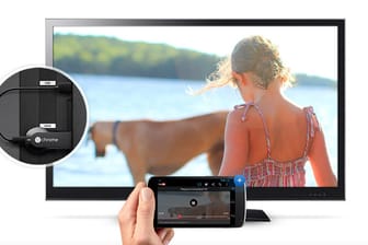 Mit dem HDMI-Stick Chromecast lassen sich Medieninhalte auf den Fernseher streamen.