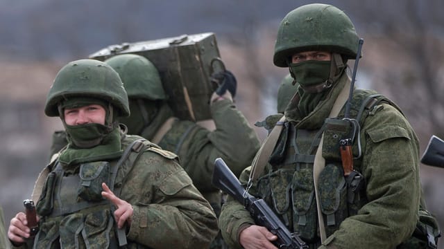 Pro-russische Soldaten auf der Krim.