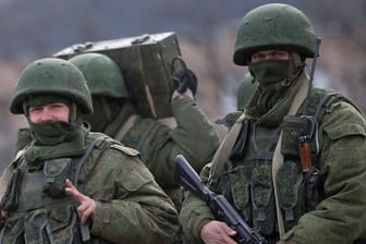 Pro-russische Soldaten auf der Krim.