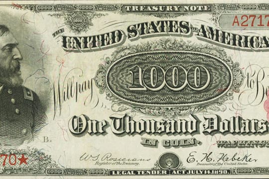 Eine Tausend-Dollar-Banknote
