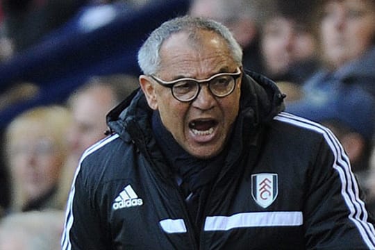 Fulham-Trainer Felix Magath hadert an der Seitenlinie mit der Leistung seines Teams.