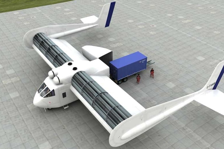 Diese Computerdarstellung zeigt das futuristische Fluggerät "FanWing", bei dem Forscher der Universität des Saarlandes die Antriebstechnik optimieren wollen.