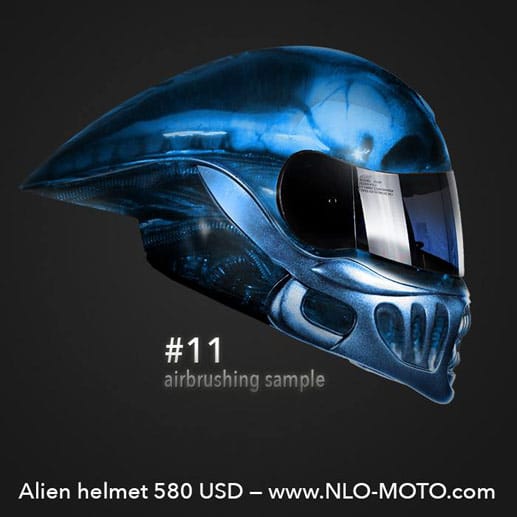 Die ultimative Kopfbedeckung für den Streetfighter: Ein Helm im Alien-Design