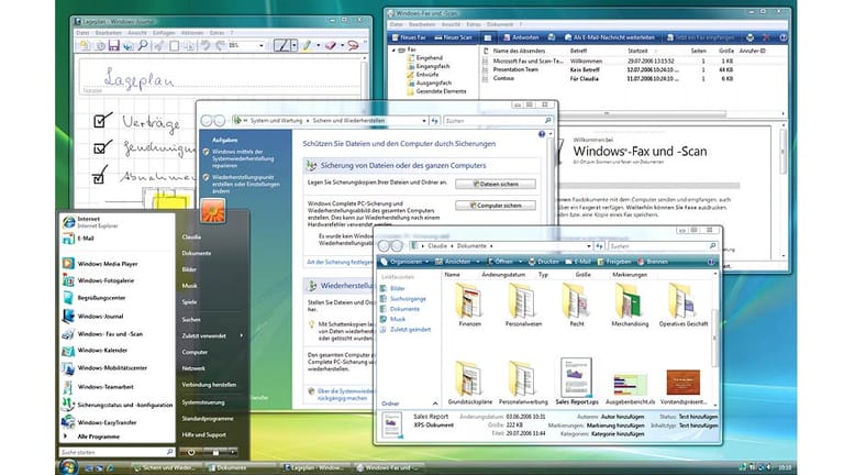 Windows Vista setzte in Sachen Optik vor allem auf Transparenz.
