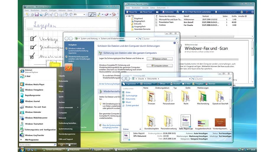 Windows Vista setzte in Sachen Optik vor allem auf Transparenz.