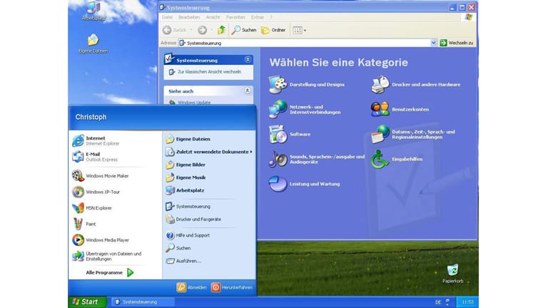 Ende 2001 übernahm Windows XP den Vorsitz in der Windows-Familie.