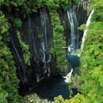 Ein echtes Naturparadies: Blick auf den Belouve-Wald und die Takamaka-Wasserfälle.