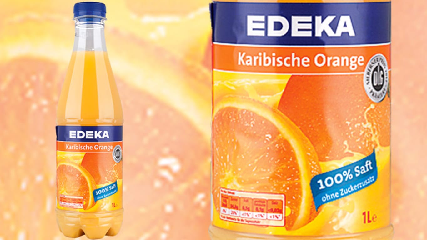 Stiftung Warentest bewertete den Saft "Karibische Orange" von Edeka als "mangelhaft". Der Hersteller nahm das Produkt bereits aus dem Angebot.