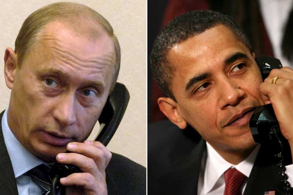 Kommt eine diplomatische Lösung näher? Russlands Präsident Wladimir Putin hat erstmals direkt mit US-Präsident Barack Obama über die Krim-Krise gesprochen.
