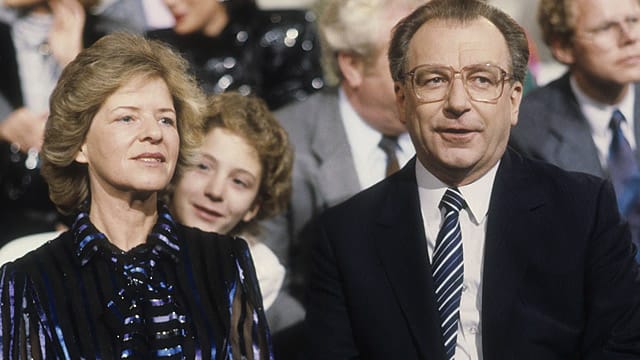 Der damalige baden-württembergische Ministerpräsident Lothar Späth und seine Frau Ursula im Jahr 1986