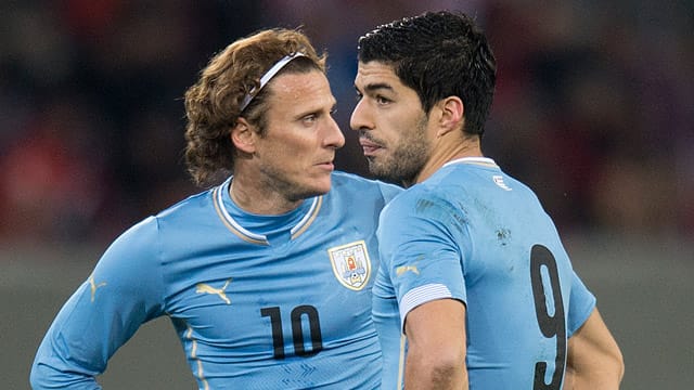 Diego Forlan (36 Länderspieltore) und Luiz Suarez (39 Länderspieltore) sind die beiden erfolgreichsten Torschützen Uruguays.