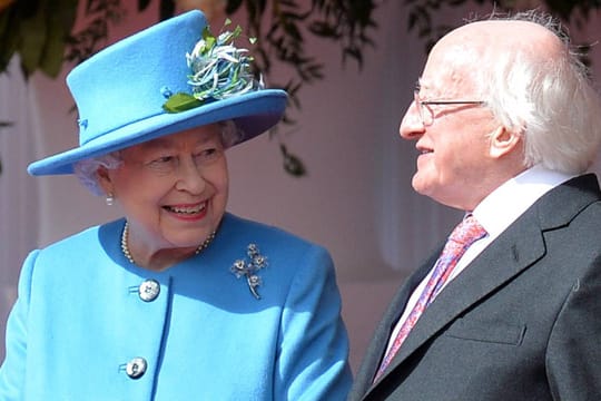 Queen Elizabeth II. und Irlands Präsident Michael Higgins trafen sich auf Schloss Windsor zu einem historischen Staatsbesuch.