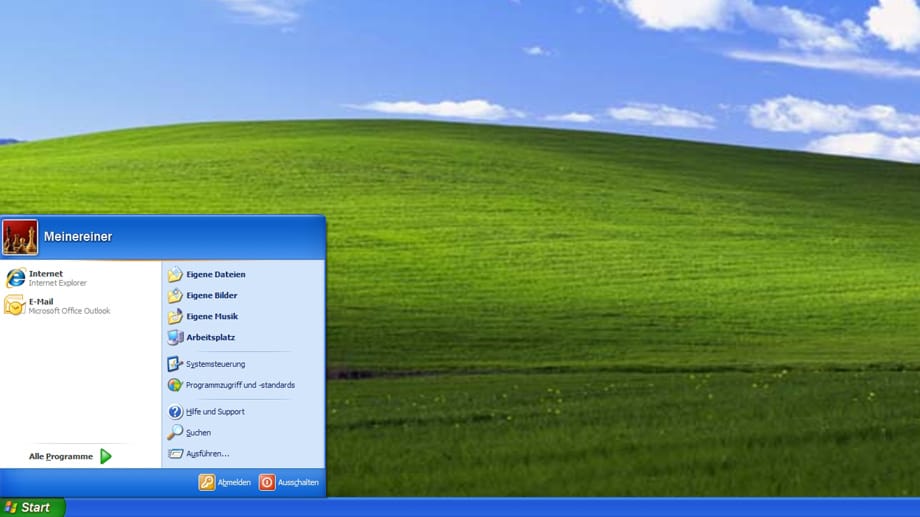 Windows XP Startmenü