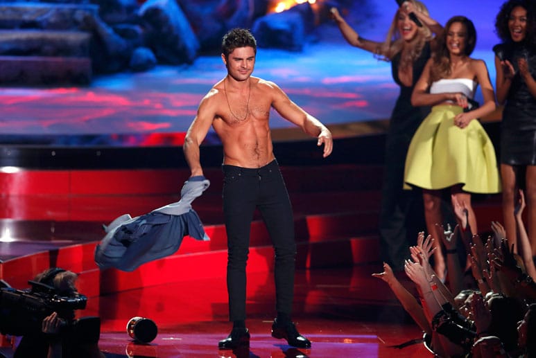 MTV Movie Awards: Zac Efron gewann den Preis für die beste schauspielerische Darstellung ohne Shirt.