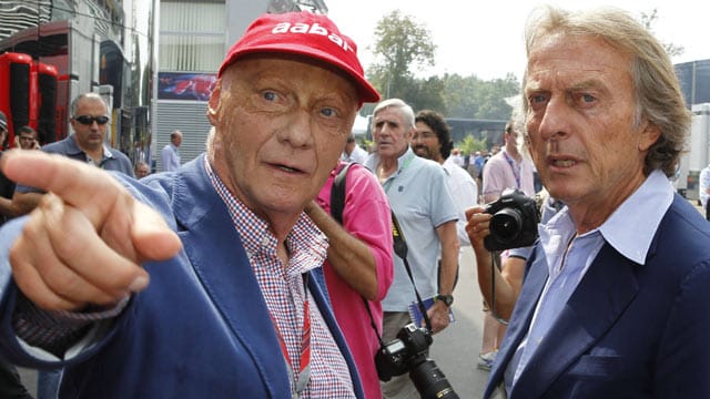 Alte Weggefährten: Niki Lauda (li.) und Ferrari-Präsident Luca di Montezemolo.