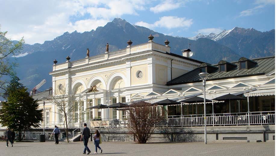 Im Kurhaus von Meran befindet sich der Genussmarkt "Pur Südtirol".