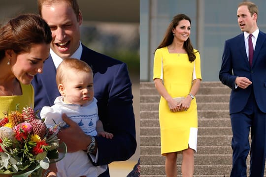 Kate im strahlend gelben Kleid. William gefiel das Outfit seiner Frau nicht.
