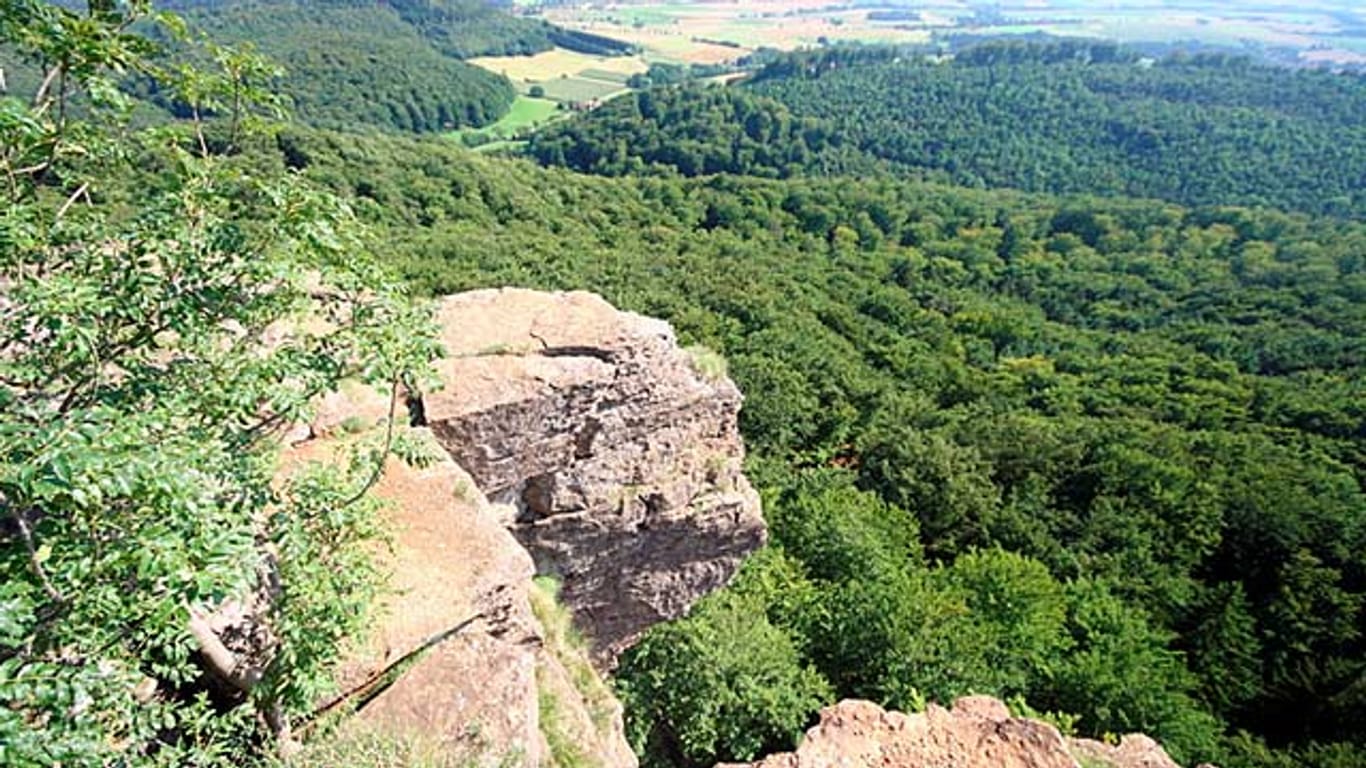 Das Hohenstein-Felsplateau bei Hessisch Oldendorf