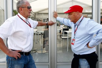 Derzeit nicht gut aufeinander zu sprechen: Helmut Marko (li.) und Niki Lauda.