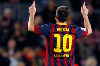Superstar Lionel Messi jubelt nach seinem Treffer.