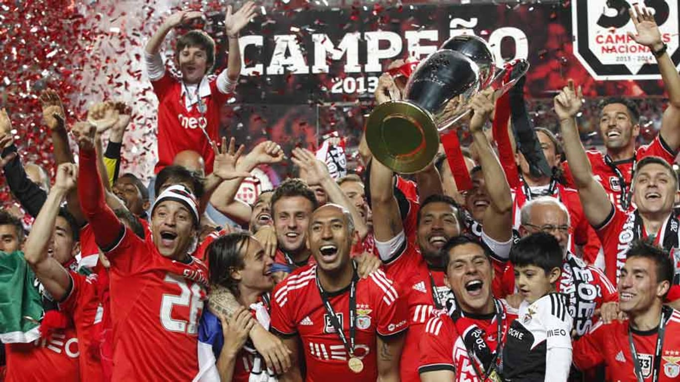 Die Jungs von Benfica Lissabon konnten ihre Meisterschaft bereits gebührend feiern.
