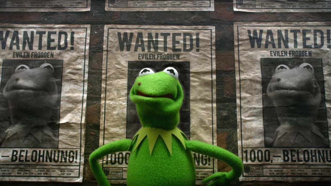 In Disneys "Muppets Most Wanted" plant ein Superschurke, der Kermit wie aus dem Gesicht geschnitten ist, einen fiesen Coup.