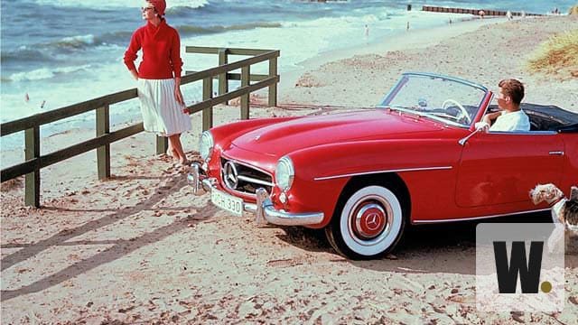 Mit dem Mercedes 190 SL schmückten sich die Schönen und Reichen.