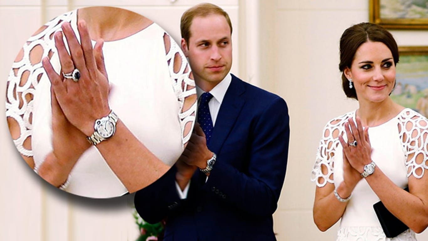 Herzogin Kate trägt bereits die teure Uhr an ihrem Arm.