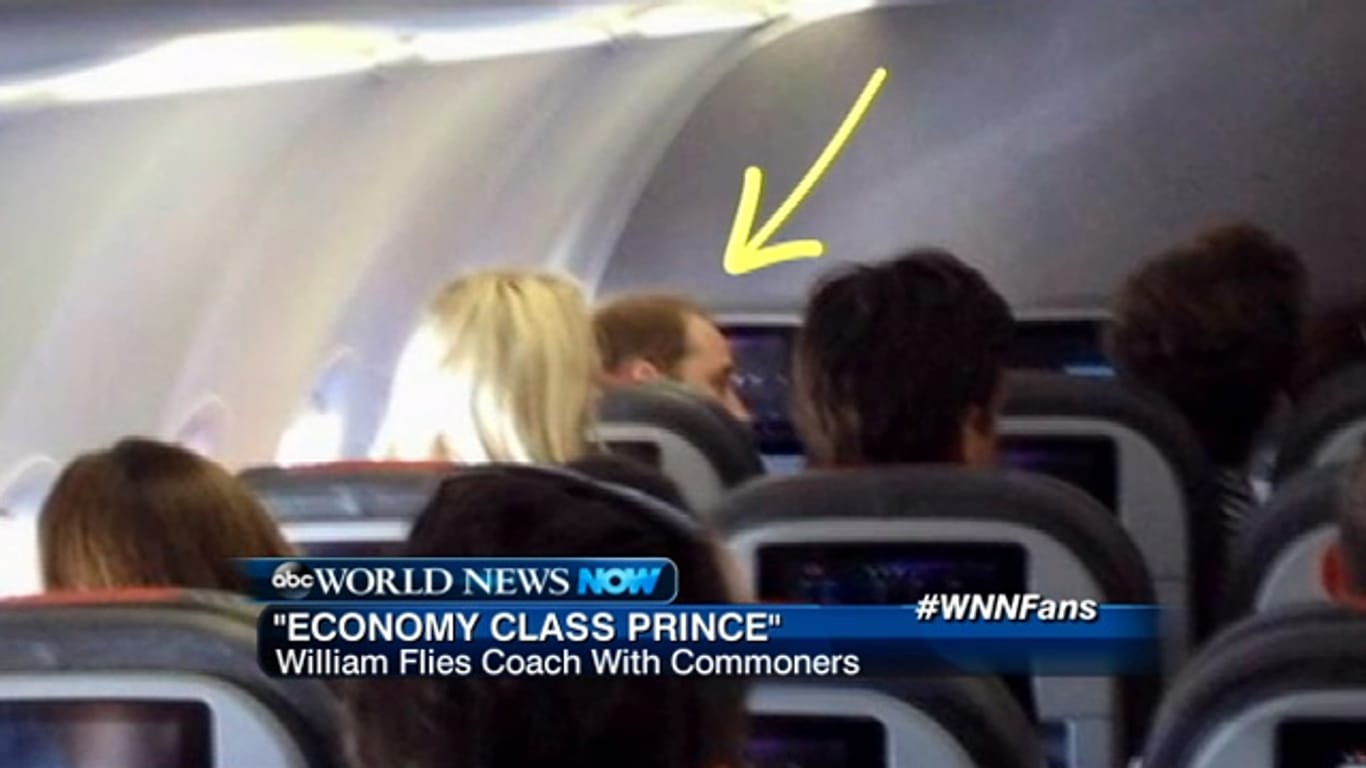 Prinz William fliegt nicht Königsklasse.