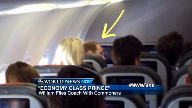 Prinz William fliegt nicht Königsklasse.
